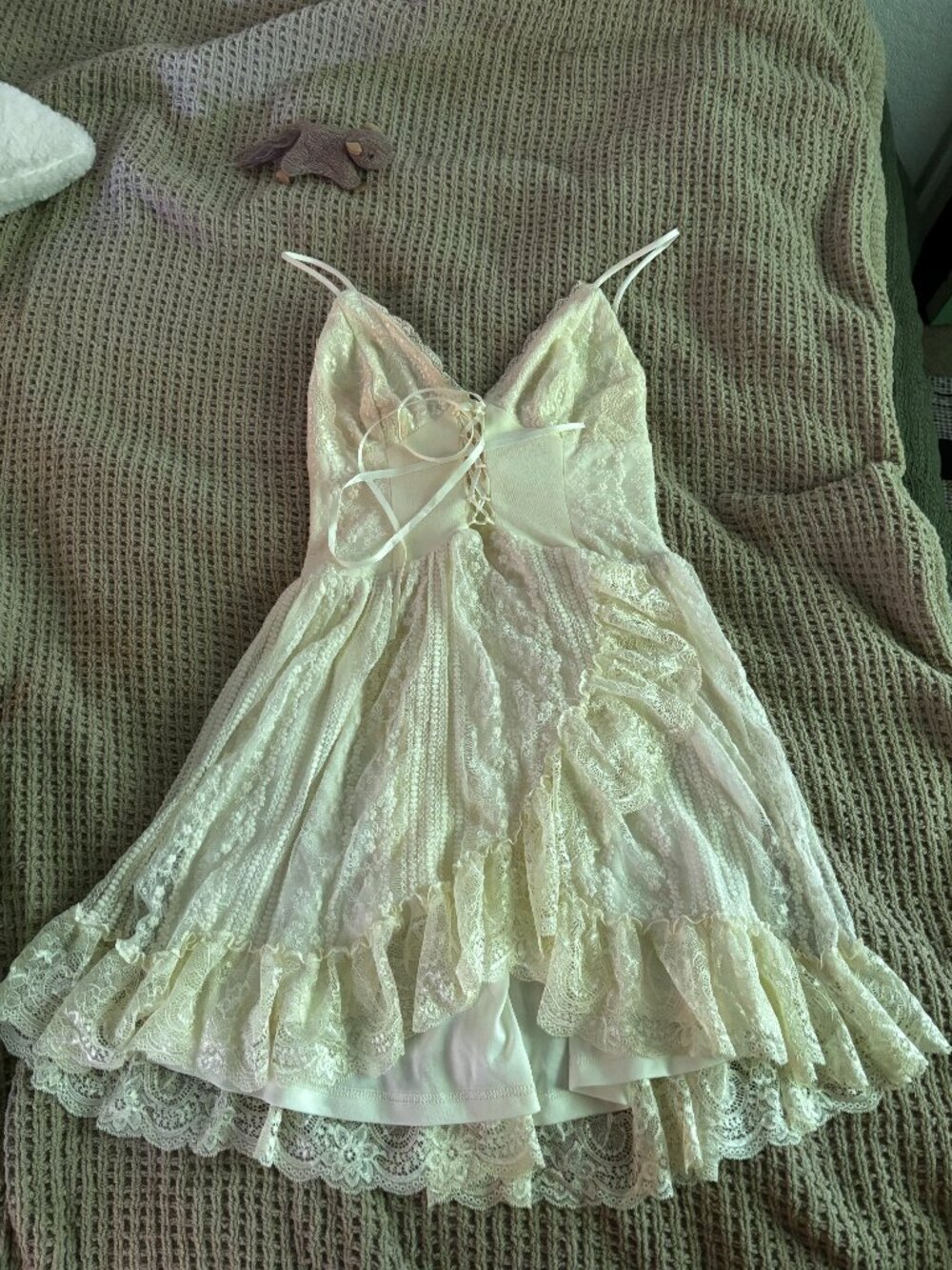 UO Francis Lace Corset Mini Dress